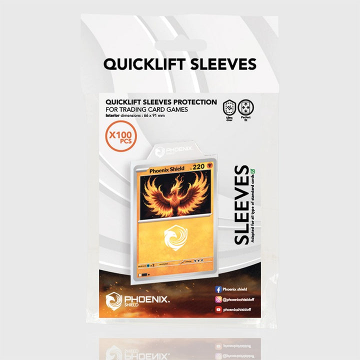 100 protège-cartes Quicklift transparents